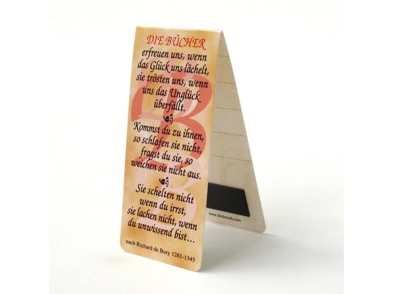 Magnetische Boekenlegger, Quote, R. de Bury