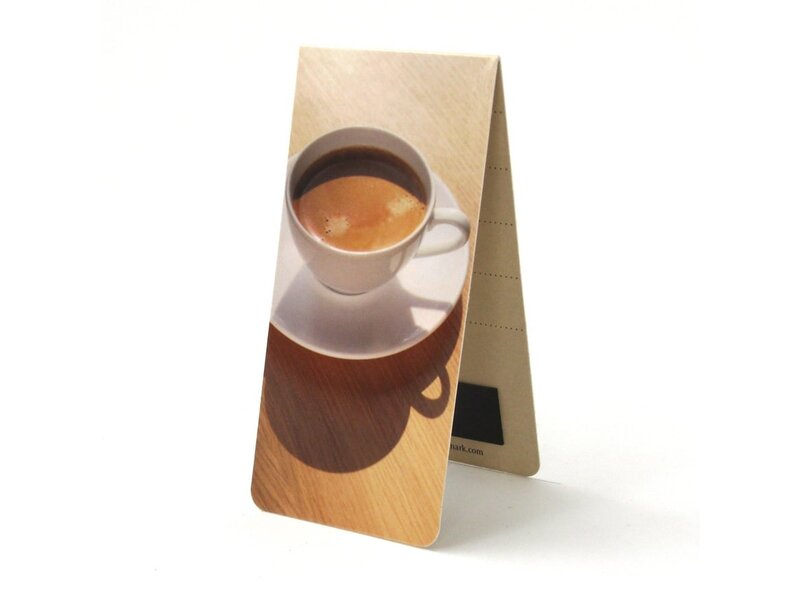 Marcapaginas magnético, taza de café