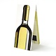 Marcador magnético, botella de vino blanco