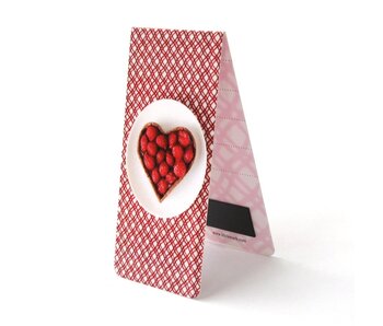 Magnetic Bookmark, Heart shaped cake, red