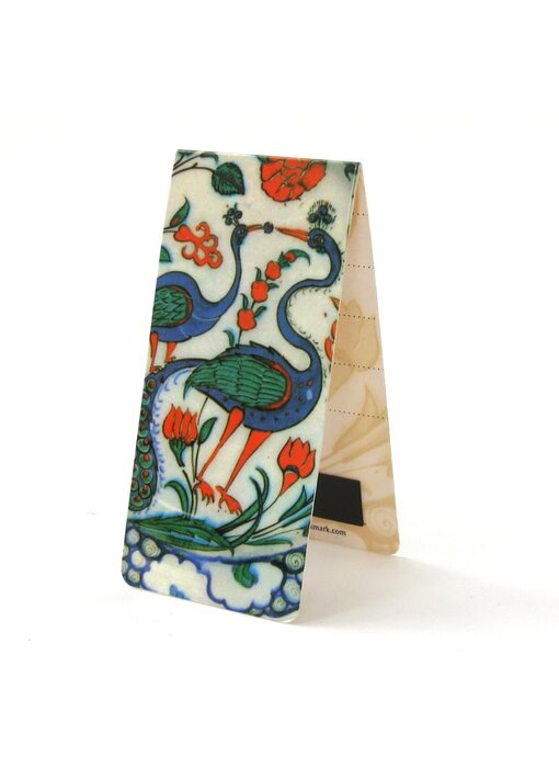 Magnetic Bookmark, Peacock, pottery