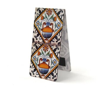 Magnetic Bookmark, Two Delft blue tiles