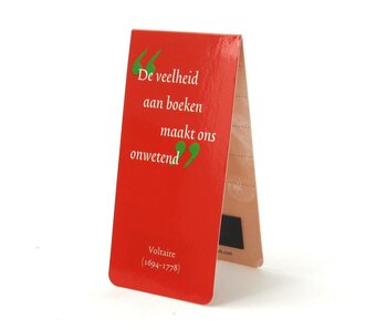Magnetic Bookmark, Dutch quote, Voltaire