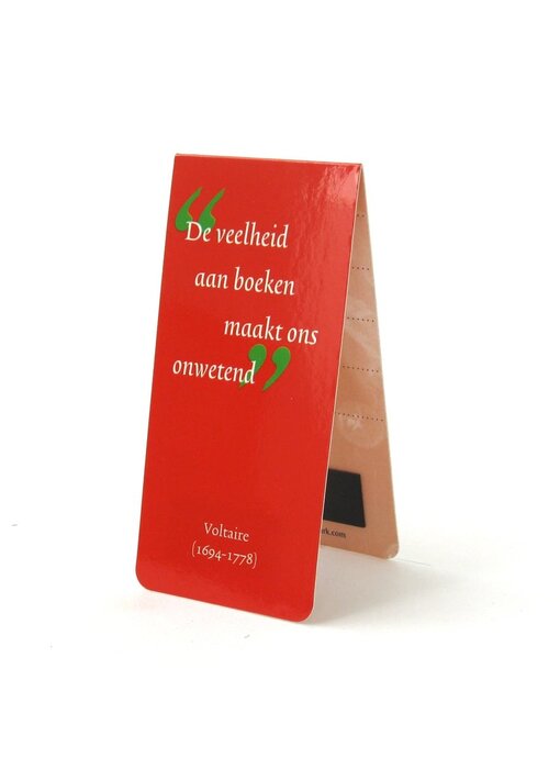 Magnetic Bookmark, Dutch quote, Voltaire