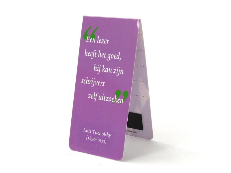 Magnetische Boekenlegger, Quote, K. Tucholsky