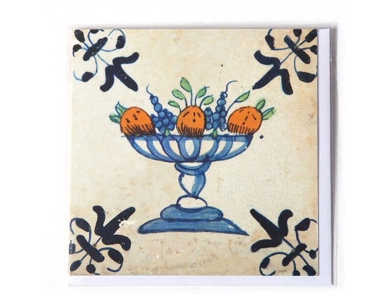 Double carte, Delft bleu, Fruit bowl