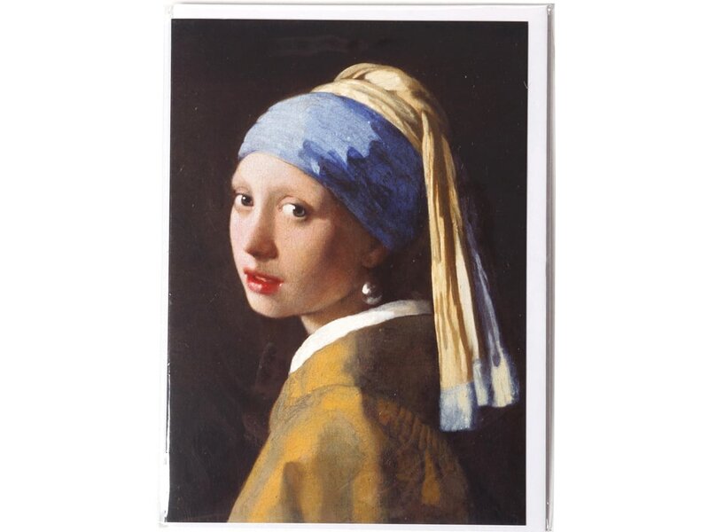 Doppelkarte mit Umschlag, Mädchen mit einem Perlenohrring, Vermeer
