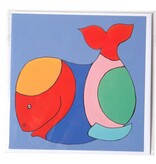 Dubbele kaart, Walvis, H.Simon ,Illustratie aria