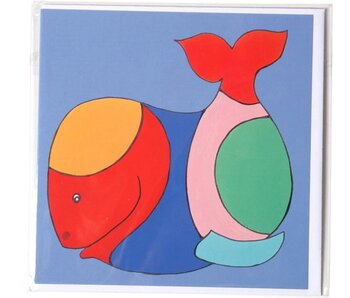 Doble tarjeta, Ballena, H. Simon, Ilustración aria