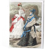 Card, Two ladies at rocky seaside