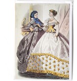 Card, Two ladies in black and white Card, Two ladies in black and white