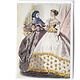 Card, Two ladies in black and white