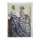Card, Two ladies in purple and green