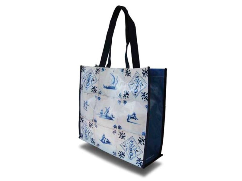 Bolso de compras, azulejos azules de Delft