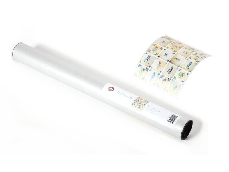 Cartel, 50 x 70, azulejos azules de Delft