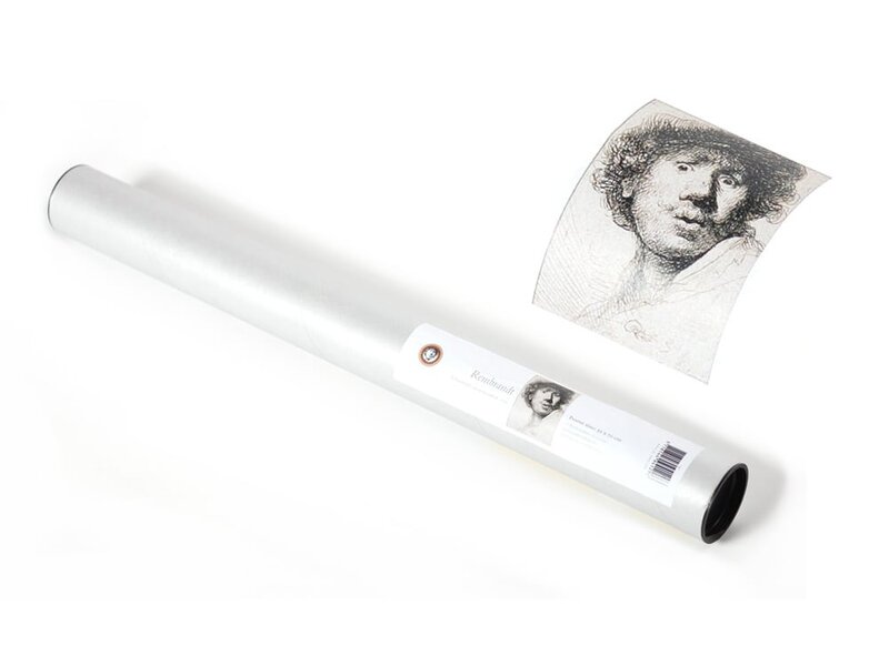 Poster, 50 x 70, Self-portrait with curious face, Rembrandt