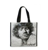 Tasche , Selbstporträt mit neugierigem Gesicht, Rembrandt