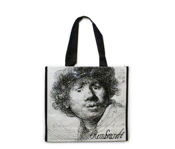 Bolso de compras, Autorretrato con mirada asombrada, Rembrandt