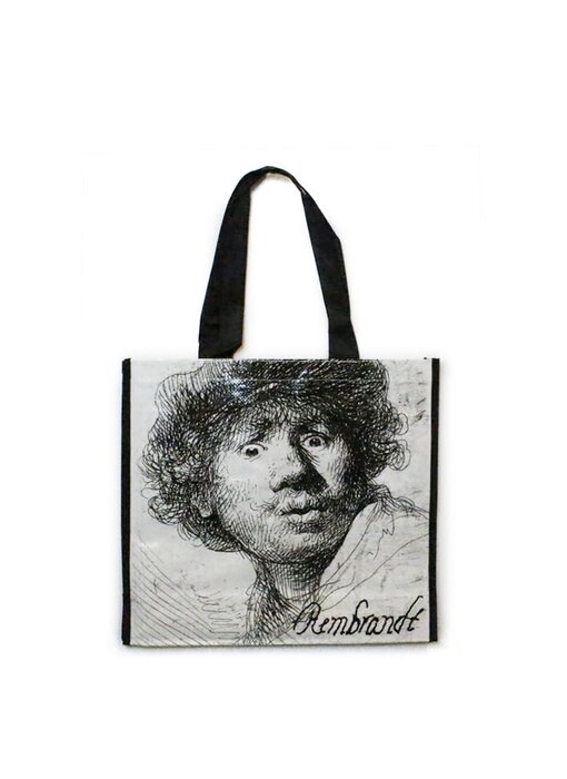 Bolso de compras, Autorretrato con mirada asombrada, Rembrandt