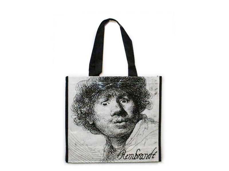 Tasche , Selbstporträt mit neugierigem Gesicht, Rembrandt