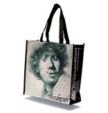 Tasche , Selbstporträt mit neugierigem Gesicht, Rembrandt