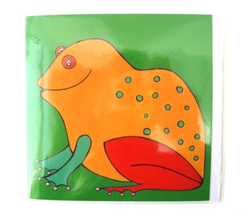 Doppelkarte, Frosch, H. Simon, Illustrationsarie