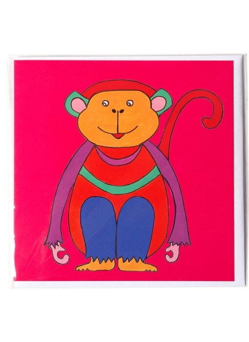 Card, Monkey, H. Simon, Illustration aria
