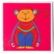 Card, Monkey, H. Simon, Illustration aria