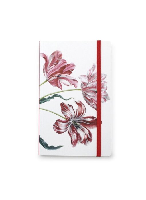 Cuaderno de tapa blanda A6, tres tulipanes, Merian