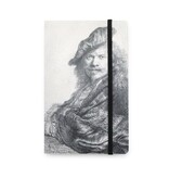 Softcover notitieboekje, Zelfportret, leunend op een steen, Rembrandt
