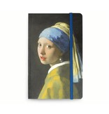 Cuaderno de tapa blanda,A6  Chica con un arete de perla