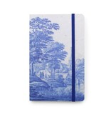Softcover-Notizbuch, niederländische Flusslandschaft in Delfter Blau