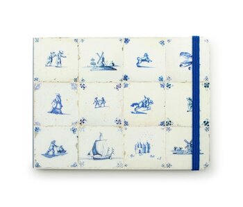 Carnet de croquis, tuiles bleues de Delft