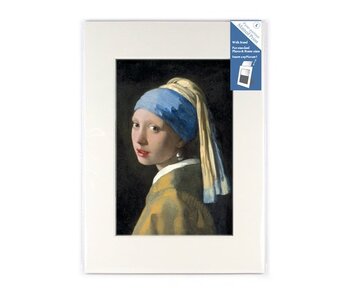 Passe-partout, L,  29.7 x 21 cm, niña con arete de perla, Vermeer