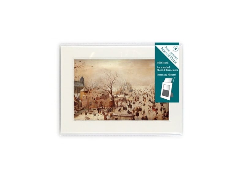 Passe-Partout mit Reproduktion, S, Winterlandschaft, Avercamp