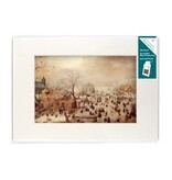 Passe-partout avec reproduction, L, Paysage d'hiver, Avercamp Passe-partout avec reproduction, L, Paysage d'hiver, Avercamp