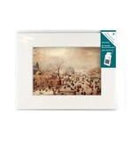 Passe-partout con reproducción, M, Paisaje invernal, Avercamp