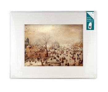 Passe-Partout mit Reproduktion, XL, Winterlandschaft, Avercamp