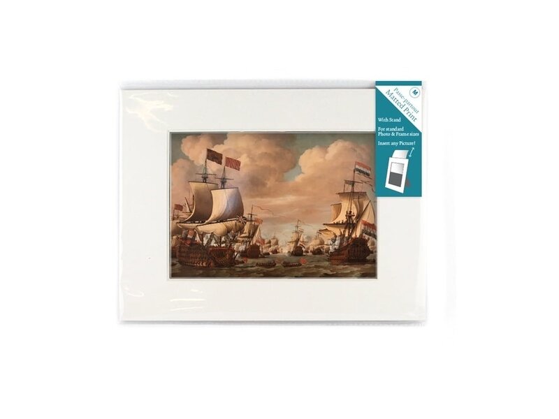 Passe-Partout met reproductie, L,Ships Prins/Gouden Leeuw, vd Velde