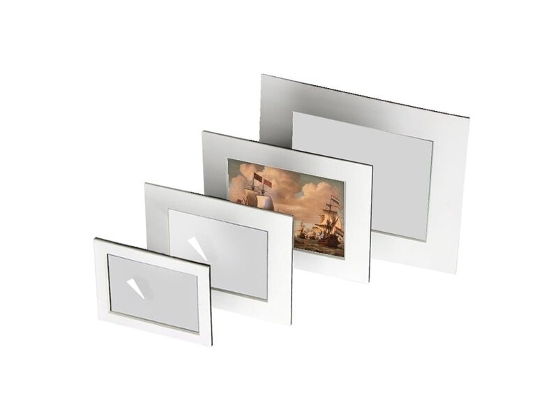 Passe-partout con reproducción, L, Barcos en el mar, Van de Velde