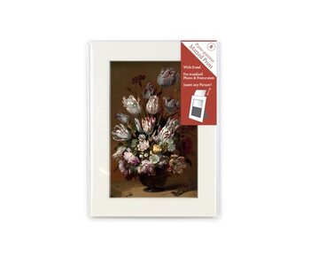 Matted prints with reproduction, S, Still life with flowers, Bollongier