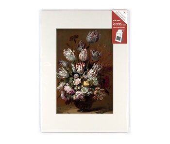 Passe-partout avec reproduction, L, Nature morte aux fleurs, Bollongier