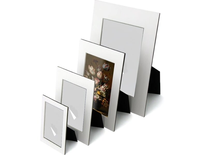 Passe-Partout mit Reproduktion, L, Stillleben mit Blumen, Bollongier