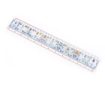 Regla, azulejos de tulipán azul de Delft