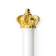 Crayon HB blanc, couronne or
