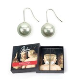 Boucles d'oreilles perles, pendentifs argent, Rubens