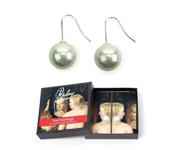 Boucles d'oreilles perles, pendentifs argent, Rubens