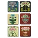 Coasters  Art Nouveau FlowerTiles from the 1900-1910