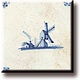 Aimant pour réfrigérateur, carrelage bleu de Delft, moulin à vent 'De Eendracht'