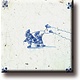 Aimant frigo, Carrelage bleu Delft, Jeux pour enfants: Cerf-volant